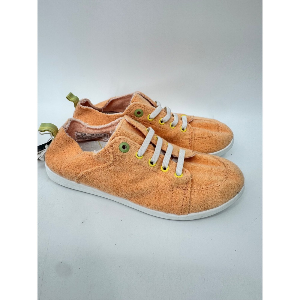 Vionic Pismo‎ Sneakers Women 8.5 Orange Terry Cloth Slip On Casual